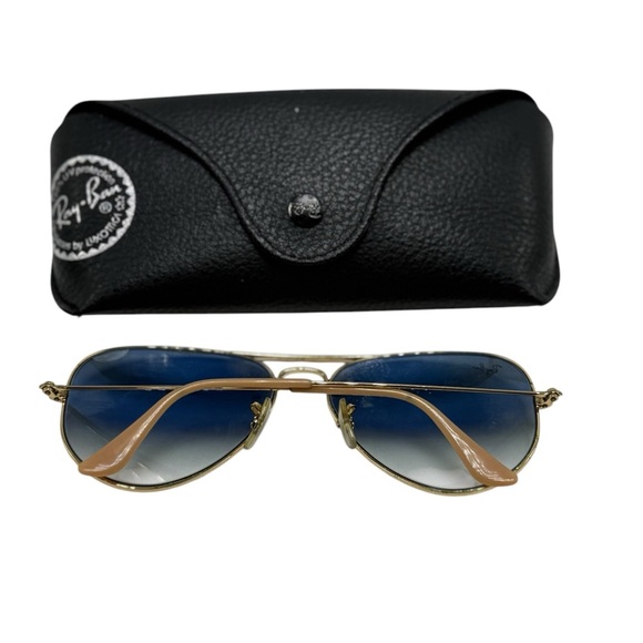 Ray Ban aviator gradient lens large metal RB 3025 5001/87 52 18 140 3N lens blue - Picture 2 of 10